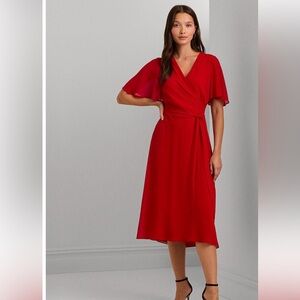 Lauren Red Wrap Dress